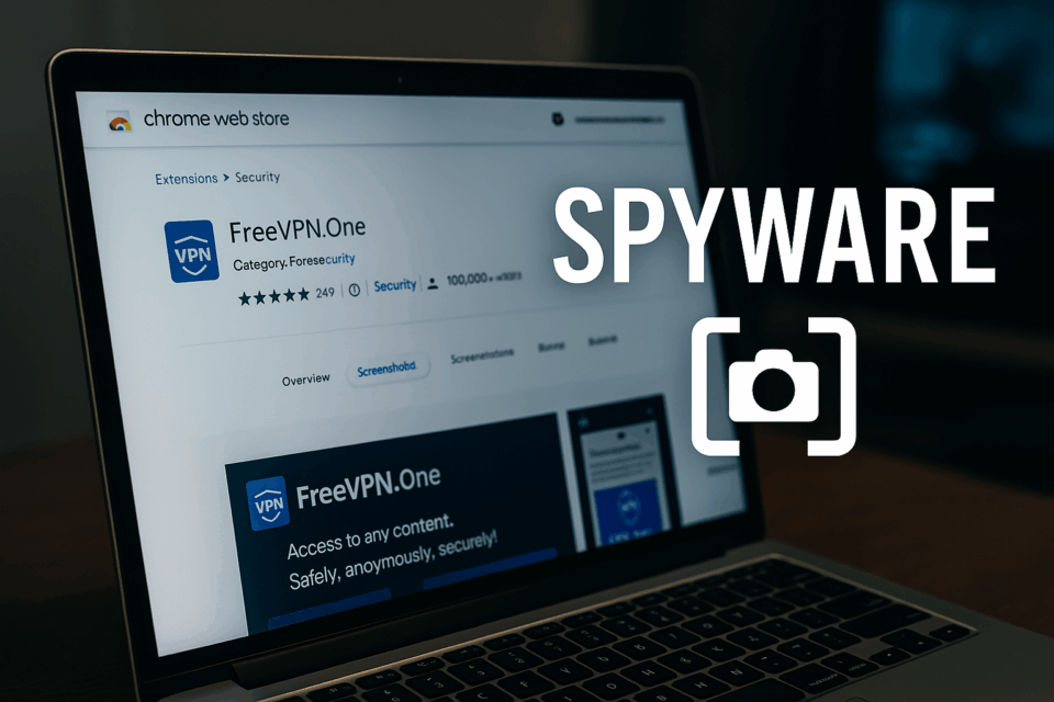 Extensión de Chrome FreeVPN.One descubierta espiando a más de 100 000 usuarios mediante capturas de pantalla