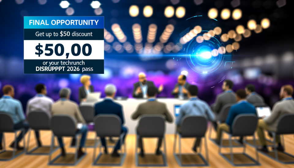 Última oportunidad: consigue hasta $500 de descuento en tu pase para TechCrunch Disrupt 2026