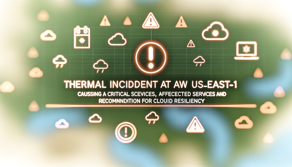 Incidente térmico en AWS US-East-1 provoca interrupción crítica: causas, servicios afectados y recomendaciones para resiliencia cloud