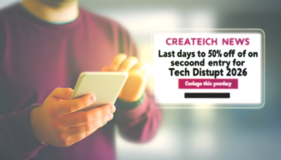 Últimos días para obtener 50% de descuento en la segunda entrada para TechCrunch Disrupt 2026